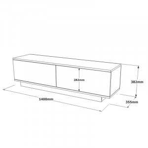 Comoda TV Zoeva wenge 140x.35x38.2cm - Img 6
