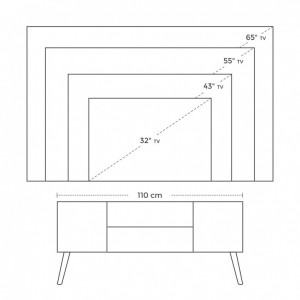Comoda Vasagle, 110x40x49.5cm - Img 6