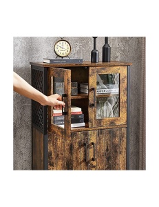 Consola depozitare, Vasagle, Maro Rustic, LSC260B01, 30 x 60 x 108 cm - Img 6