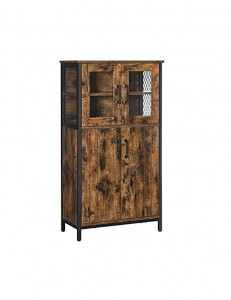Consola depozitare, Vasagle, Maro Rustic, LSC260B01, 30 x 60 x 108 cm