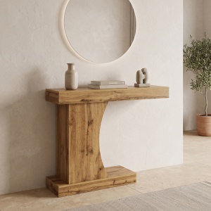 Consola Devo, Stejar, 120x30x90 cm