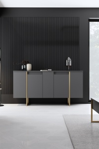 Consolă Luxe Nuc 160x35x80 cm - Img 3