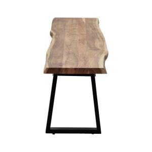 Consola Miles Boho, Pako World, lemn masiv de salcam, Grosime 3.7 cm, Natural, 160x40x76 cm - Img 4