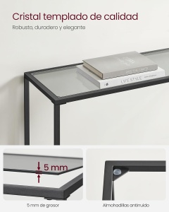 Consola Vasagle Gri 100.5x20x80 cm - Img 5