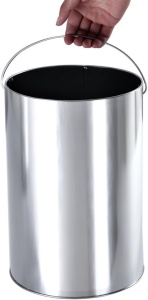 Cos de gunoi cu scrumiera Negru Songmics 60.5 x 24.5 cm - Img 3
