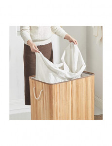 Cos de rufe, Songmics, 150L, Natural, LCB091N01, 60 x 40 x 61 cm - Img 4