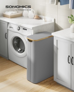 Cos de rufe Songmics Gri 42x22.5x70.5 cm - Img 2