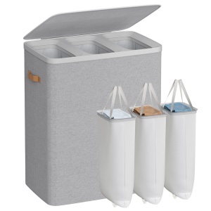 Cos de rufe Songmics Gri 64x40x75 cm - Img 2