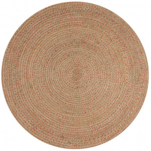 Covor Capri Jute Circle Natural/Corai 180X180 cm, rotund, Flair Rugs - Img 2