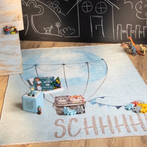 Covor eco copii My Greta Albastru deschis 115x170 cm - Img 7