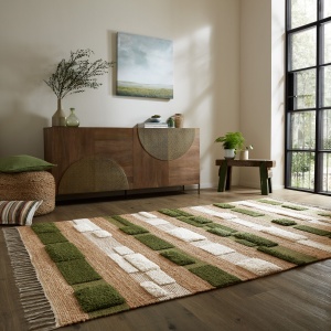 Covor Medina Blocks Verde 120x170 cm, Flair Rugs