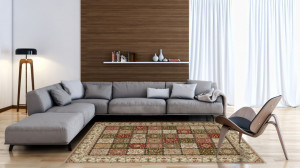 Covor Modern Lotos Bej, 250x350 cm - Img 2
