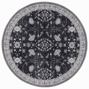 Covor Rotund INKA V6 Negru 200x200 cm - Img 2