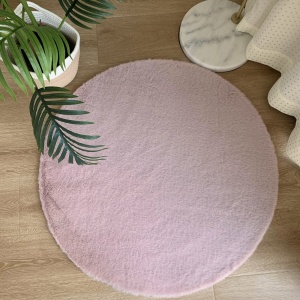 Covor Rotund, Soft, Roz Pudra, 100x100 cm, Delta LOP 020