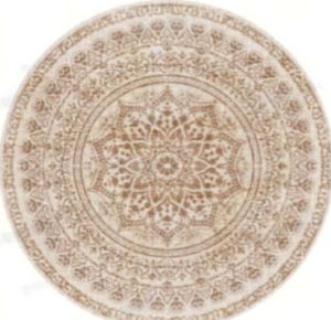 Covor rotund Songmics Maro deschis 120x120 cm