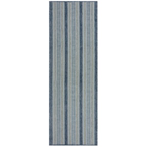 Covor traversa Roma Stripe Outdoor Albastru 80x230 cm, Flair Rugs - Img 6