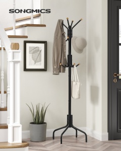 Cuier tip pom Songmics Negru 56.5x56.5x180.1 cm