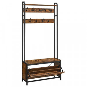 Cuier, Vasagle, Negru, 85x30x180 cm - Img 2
