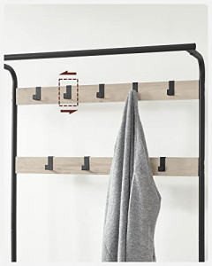 Cuier, Vasagle, Negru-Ivoar, 183x84x33.7 cm - Img 7