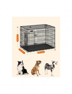 Cusca pentru caini, Feandrea, Negru, PPD024B01, 61 x 43 x 50 cm - Img 4