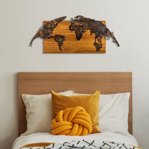 Decoratiune de perete Mable, Pako World, Lemn de pin, Natural, 83x3x38 cm - Img 2
