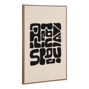 Decoratiune de perete, Negru, 2.5x50x70 cm - Img 3