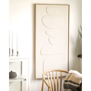 Decoratiune de perete Victoria No. 1, Bej, 4.5x60x120 cm - Img 2