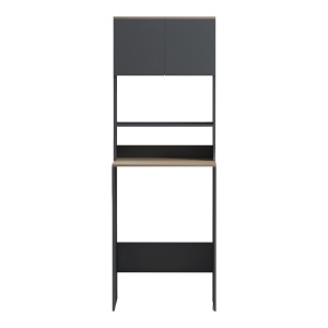 Dulap baie masina de spalat, Chaxe, Pako, Antracit 65x32.5x183.6 cm - Img 5