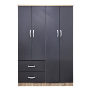 Dulap cu 2 sertare, Athos, Pako, Sonoma 120.5x42x181 cm - Img 5