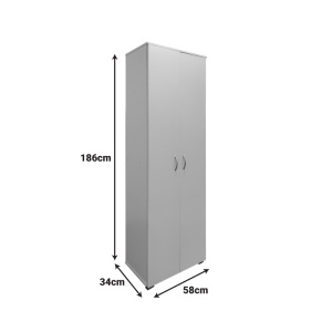 Dulap cu 2 usi Racka Bej 58x34x186 cm - Img 4