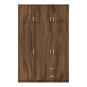 Dulap cu 3 usi, Royal, Nuc, 150x58x230 cm - Img 5