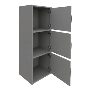 Dulap cu 3 usi, Soline, Gri deschis, 34.5x40x90.5 cm - Img 2