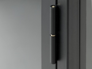 Dulap cu vitrina CARMEL, Negru, 40x160x58 cm - Img 3