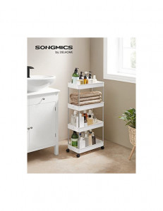 Dulap de depozitare mobil, Songmics, Alb, KSC10WT, 40 x 22 x 86 cm - Img 2