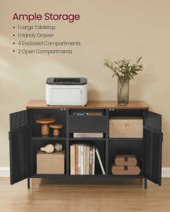 Dulap metalic fiset Songmics Maro 110x40x76 cm - Img 4