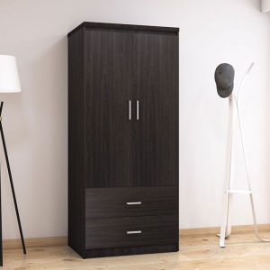 Dulap Olympus Cu 2 Uși Și Sertare Culoare Wenge 81x57x183 cm