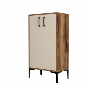 Dulap Pantofi Prag - Walnut, Crem - Img 5