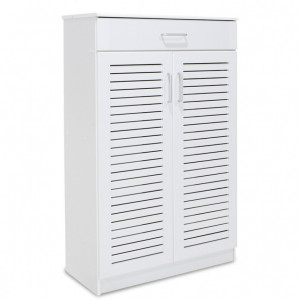 Dulap Pantofi Sante 20 Perechi Alb 80x37x123 cm