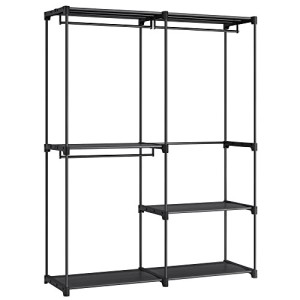 Dulap pentru haine, Songmics, Negru, 138x43x182 cm - Img 2