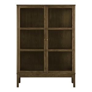 Dulap vitrina Zamora, Maro inchis, 90x40x126 cm - Img 5