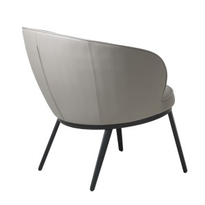 Fotoliu lounge GAIN, Negru, 77x79x73 cm - Img 3