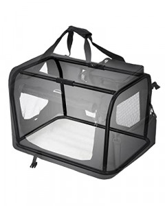 Geanta de transport animale, Feandrea, Negru, 70.0x52.0x52.0 cm - Img 5