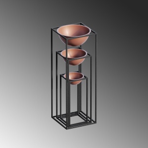 Ghiveci decorativ GED019B Cupru 28x80x28 cm - Img 6