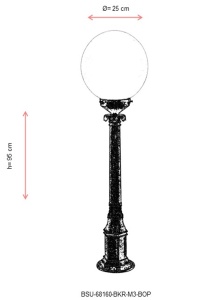 Lampadar de exterior M3BOP Maro 95x25 cm - Img 3