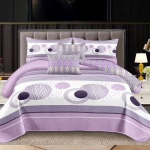 Lenjerie cu Elastic 180x200 Eclipsa Lila, 6 Piese (Finet)