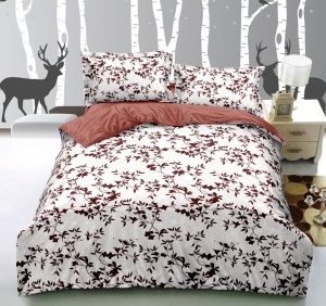 Lenjerie cu Elastic 180x200 Kyoto Bloom (Bumbac Satinat)