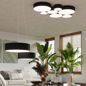 Lustra Arena Negru 45x45x11 cm - Img 8