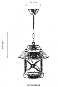 Lustra de exterior BFE-68199-BKR Maro - Img 3