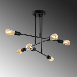 Lustra Flower Negru 75x75x50 cm - Img 5
