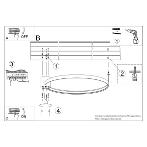 Lustra LED Rio Negru 4000K 110x118x12.5 cm - Img 11